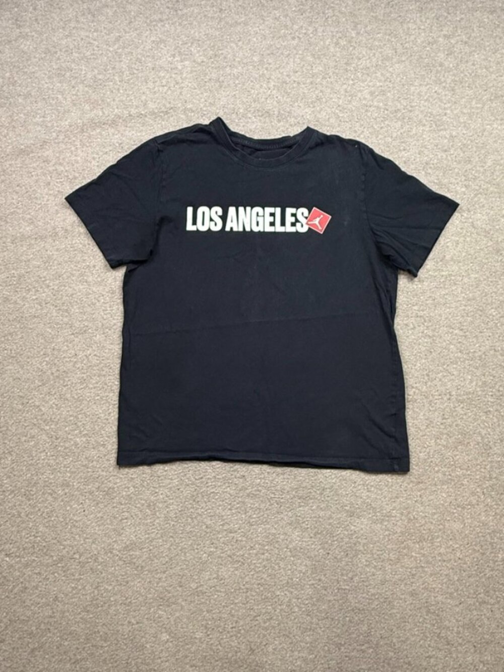 Jordan Brand Los Angeles Edition T Shirt Men's Size L Black Short Sleeve